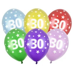 30 Års Balloner Farvemix