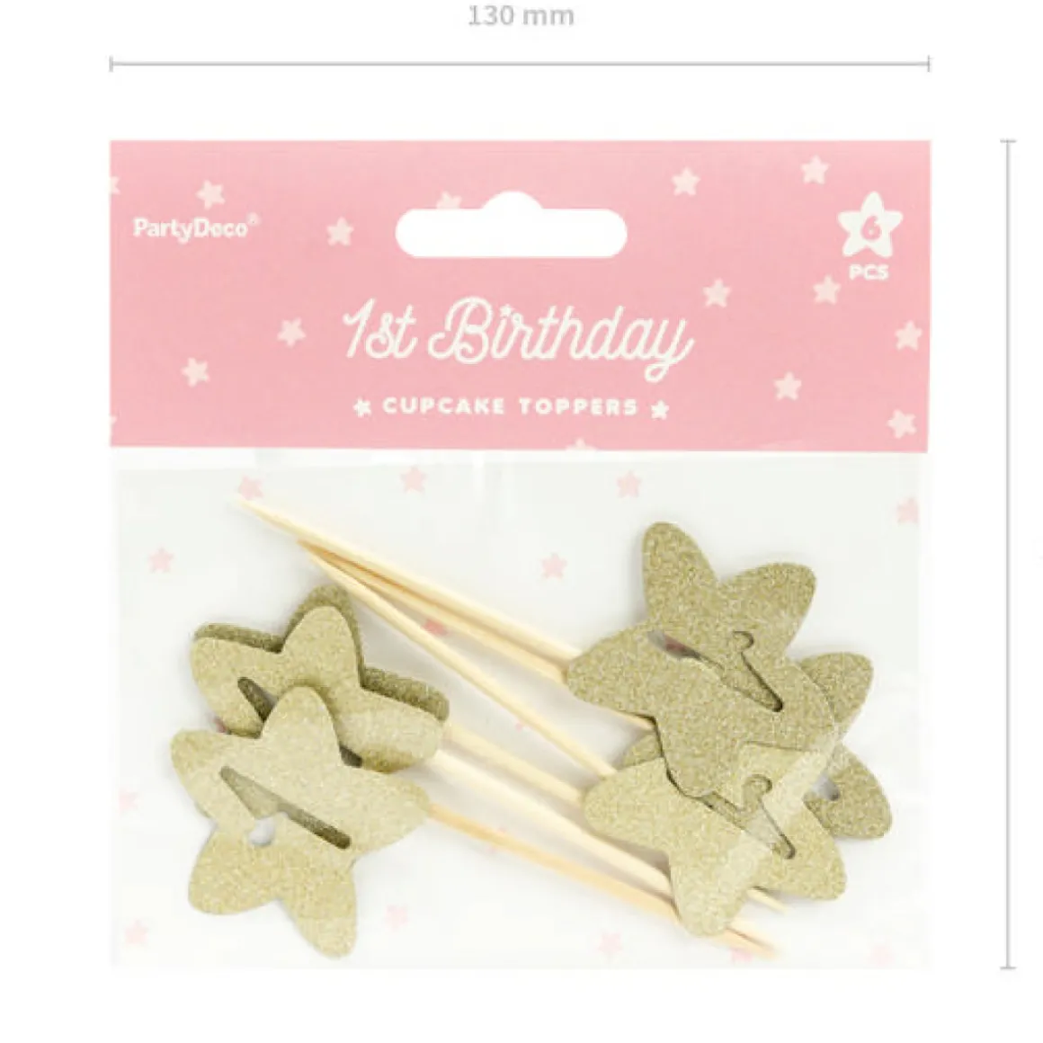 1 Års Madpinde Glitter Guld
