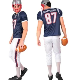 Amerikansk Fodboldspiller Kostume Blå/Hvid