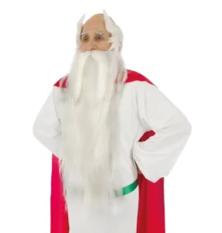 Asterix® Miraculix Skæg Og Paryk Hvid