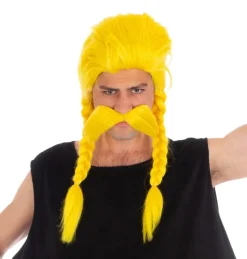 Asterix® Obelix Paryk Med Fletninger Gul