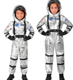Astronaut Børnekostume Sølv