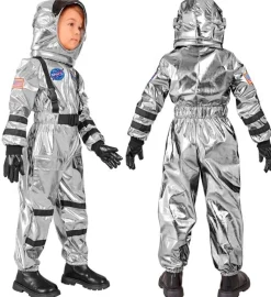 Astronaut Børnekostume Sølv