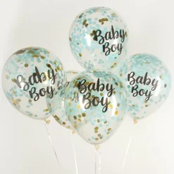 Baby Boy Konfetti Balloner Lyseblå