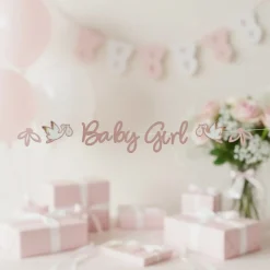 Baby Girl Guirlande Lyserød