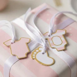 Baby Onesie Gavemærker Lyserød