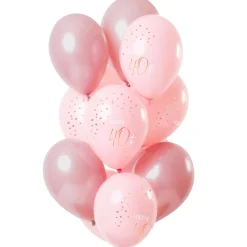 Ballonbuket 40 År Lush Blush
