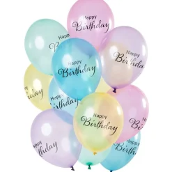 Balloner Happy Birthday Pastel