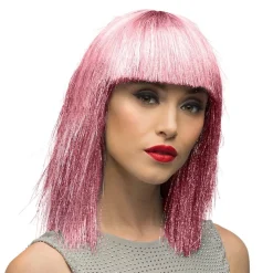 Bangs Glitter Paryk Lyserød