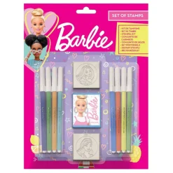 Barbie® Tegne- & Stempelsæt Lyserød