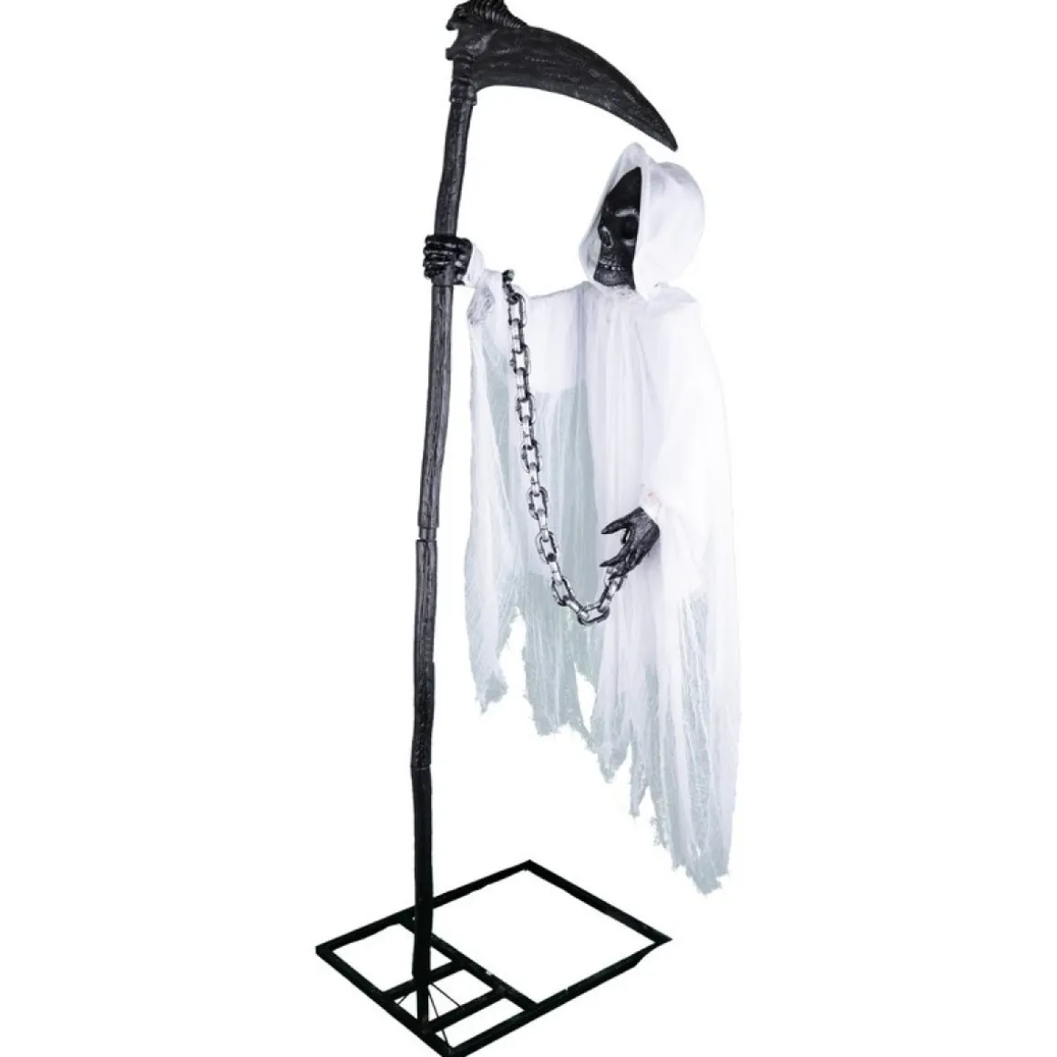 Bevægende Grim Reaper Med Lyd & Lys Hvid