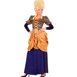 Blå/Guld Marquise Kostume