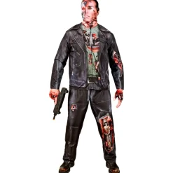 Blodig Cyborg Kostume Sort