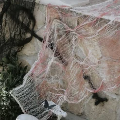 Blodig Halloween Stofbaggrund Hvid