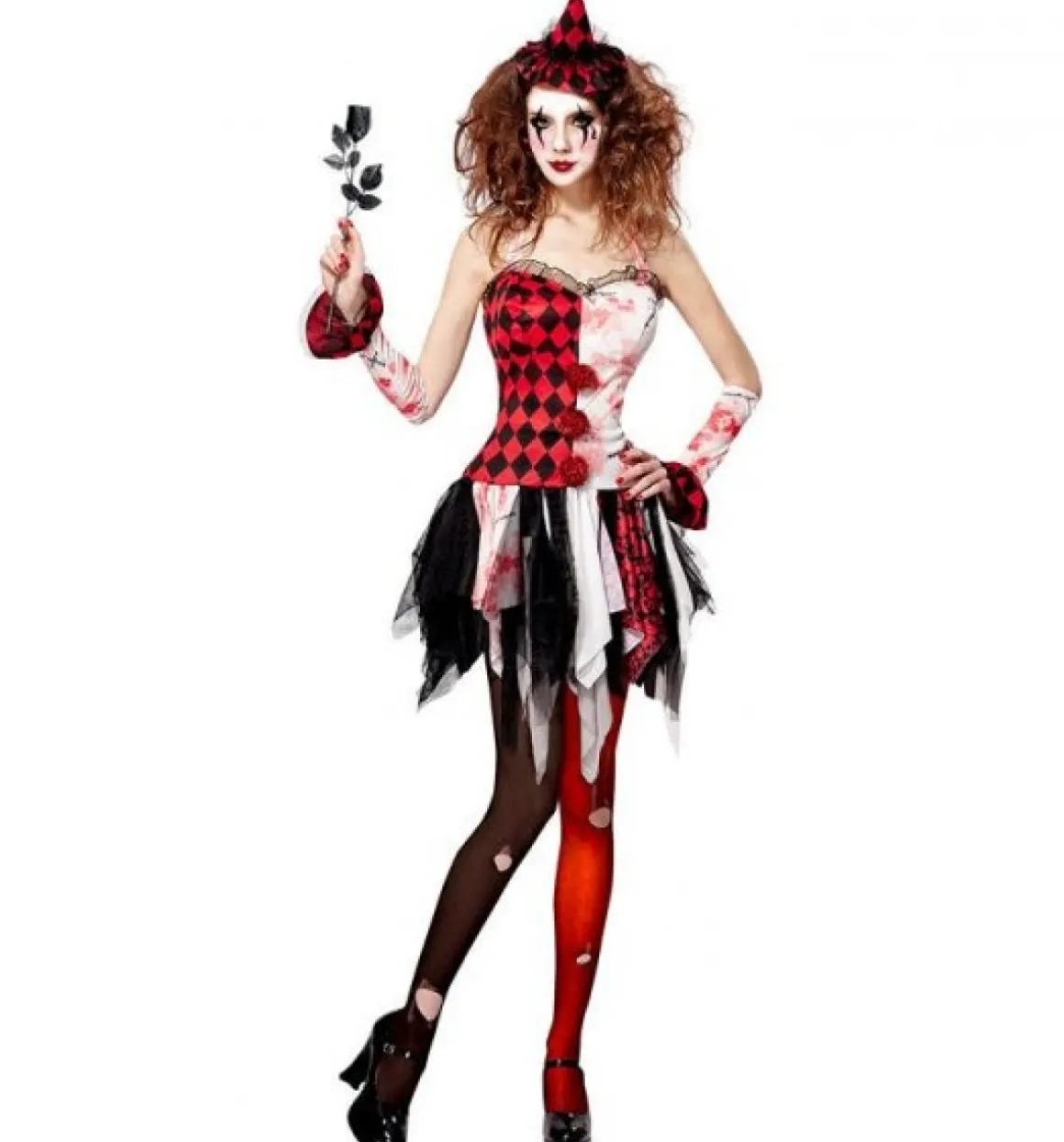Blodig Harlekin Kostume