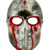 Blodig Hockeymaske Sølv/Rød