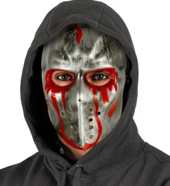 Blodig Hockeymaske Sølv/Rød