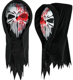 Blodig Reaper Hættemaske Sort
