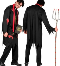 Blodig Zombiepræst Kostume