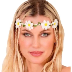 Blomsterkrans Hårbånd Hvid