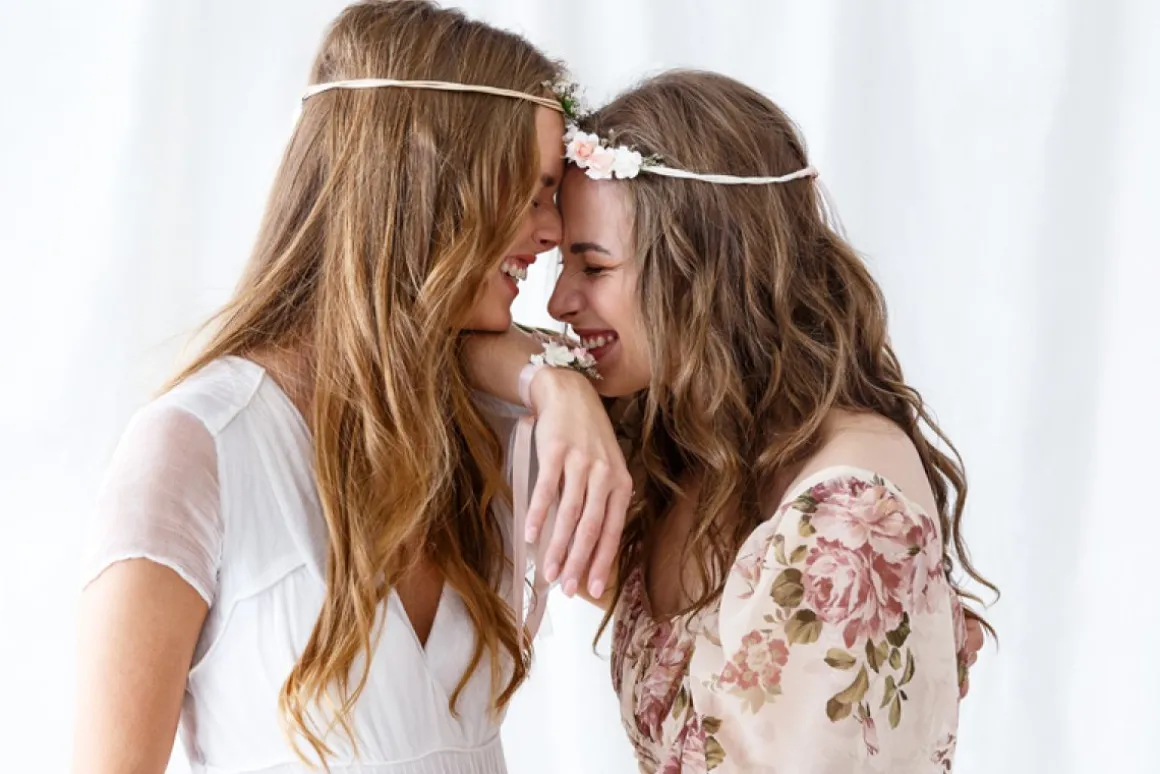 Blomsterkrans Hårpynt Lyserød