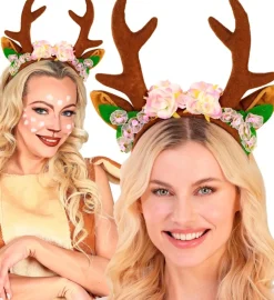 Blomster Rensdyr Hårbøjle Brun
