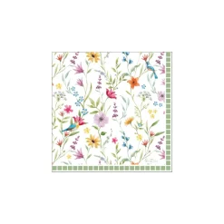 Blomster Servietter Hvid