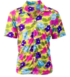 Blomstret Hawaiiskjorte Gul