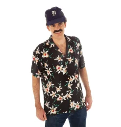 Blomstret Hawaiiskjorte Sort