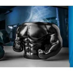 Bodybuilder Overkrop Krus Sort