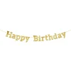 Bogstav Guirlande Happy Birthday Glossy Matt Black