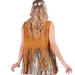 Boho Hippie Frynsevest Brun