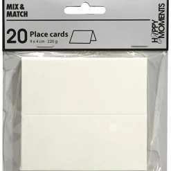 Bordkort Hvid 9 x 4 cm 20-pak A