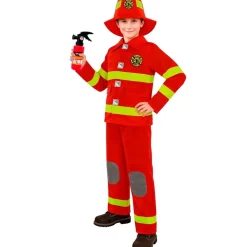 Brandmand Børnekostume Rød