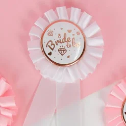Bride to Be Medaljerosette Hvid