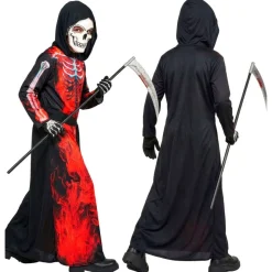 Brændende Grim Reaper Børnekostume