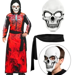 Brændende Grim Reaper Børnekostume