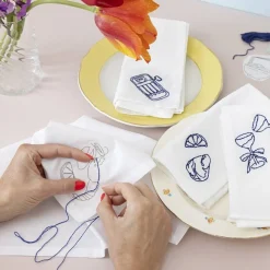 Broderede Stofservietter, DIY