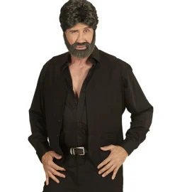 Brun Herre Hår og Skæg