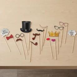 Bryllup Photo Booth Selfie Props