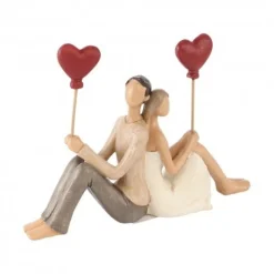 Bryllupspar Figur Med Hjerteballoner