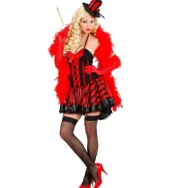 Burlesque Danserinde Kostume Rød