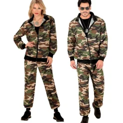 Camouflage 80'er Træningsdragt Kostume