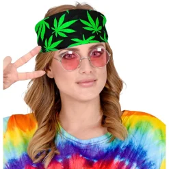 Cannabis Bandana Sort/Grøn
