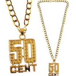 50 Cent Halskæde Guld