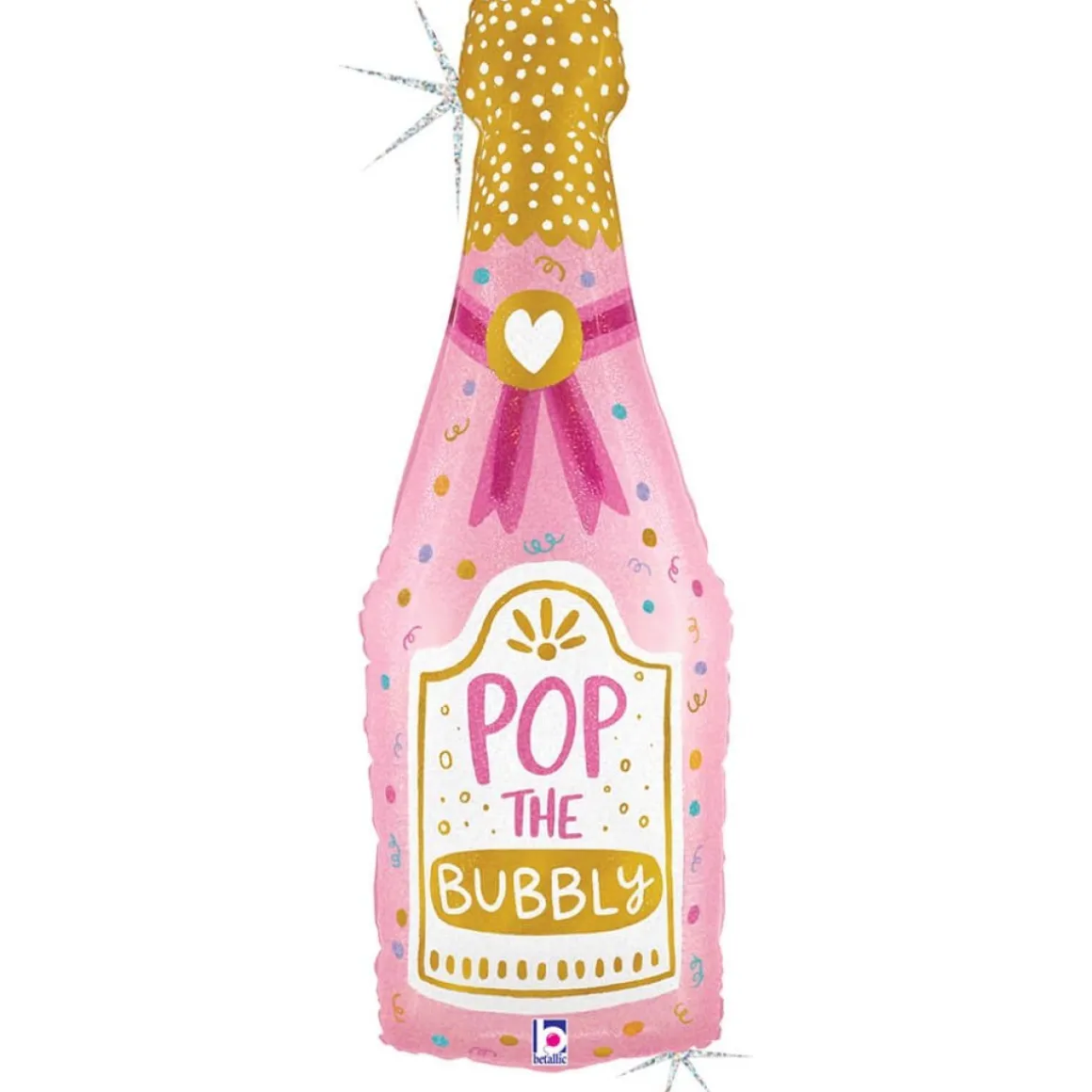 Champagneflaske Folieballon Rosa