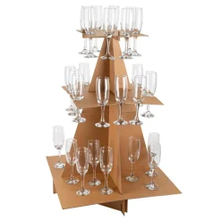 Champagneglas Pyramidestand Kraft