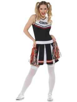 Cheerleader Kostume Sort/Hvid