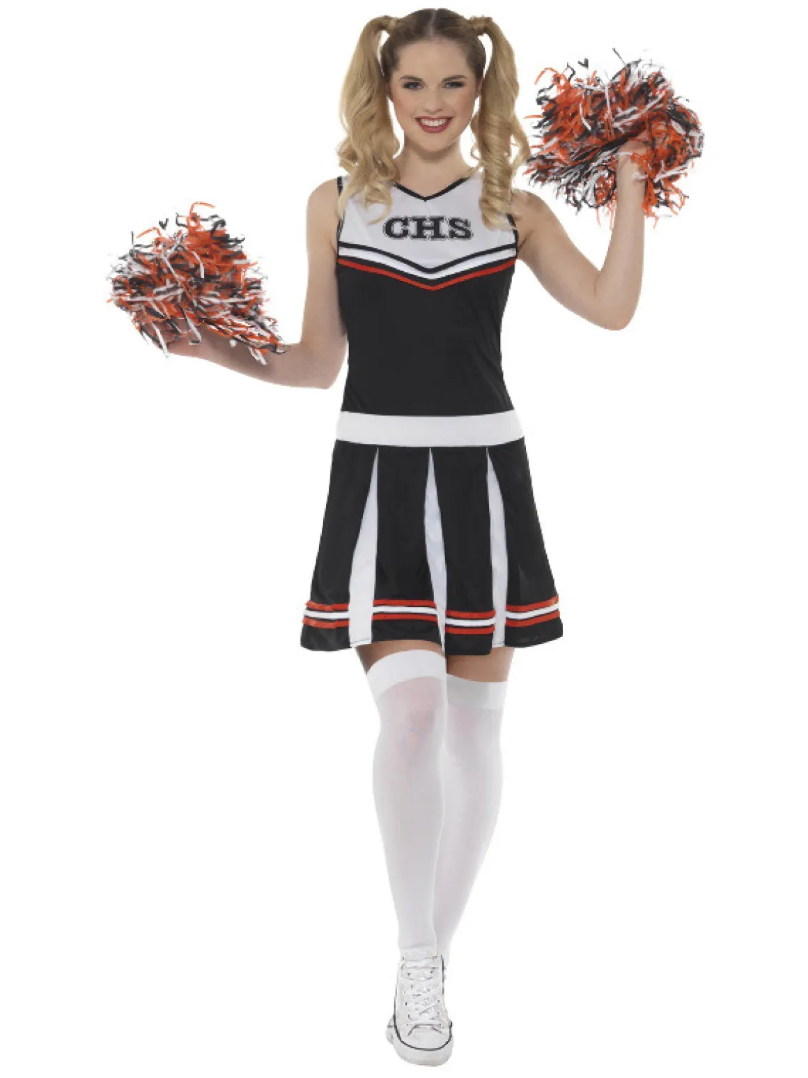 Cheerleader Kostume Sort/Hvid