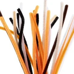 Chenille Piberensere Orange/Sort